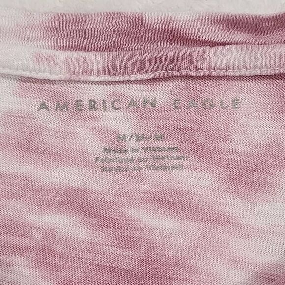 American Eagle Women's twist front Multi Color Tie-Dye crop top size M - Picture 6 of 7
